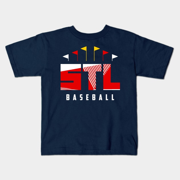 STL Baseball Ballpark Kids T-Shirt by funandgames